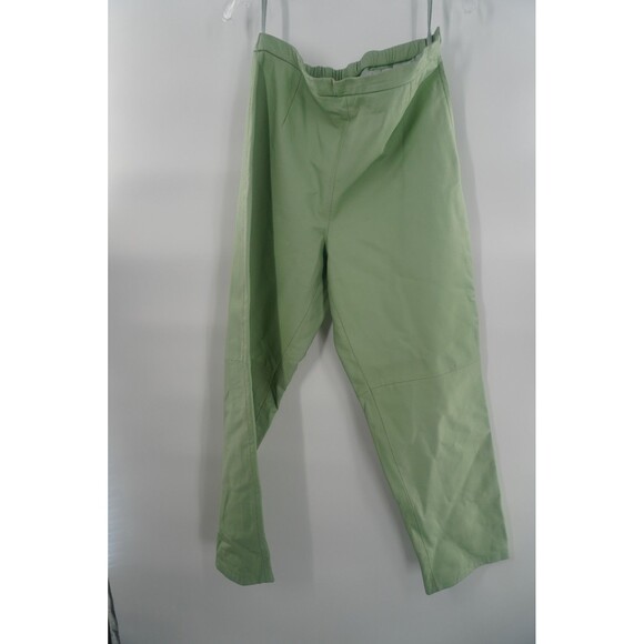 Terry Lewis Classic Luxuries Genuine Leather Straight Pant Seafoam Green Size 12 - Picture 4 of 9